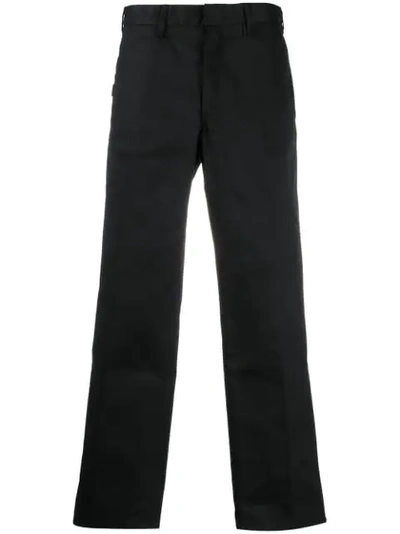 Neighborhood Pleat Detail High-waisted Trousers In Black
