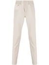 Neil Barrett Stitched Slim Trousers In Neutrals