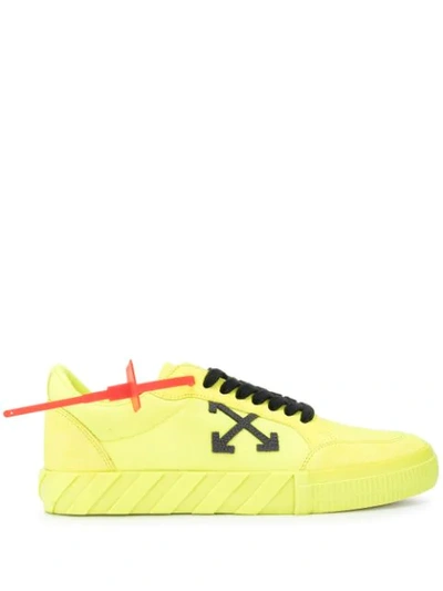 Off-white Signature Arrow Lace-up Sneakers In Yellow