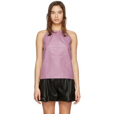 Aeron Purple Faux-leather Alicia Tank Top In 049 Lavende