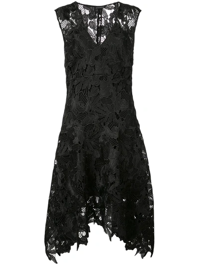 Josie Natori Lace Swing Dress In Black