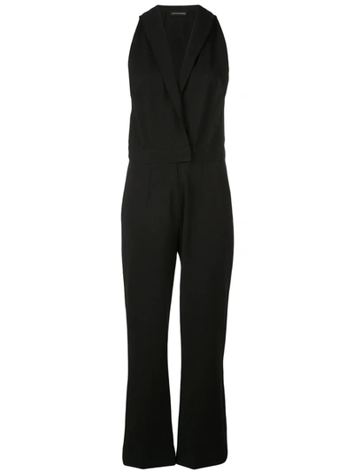 Josie Natori Women's Sleeveless Crepe Jumpsuit In Black