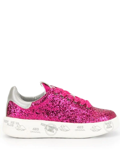 Premiata Glitter Detail Trainers In Pink