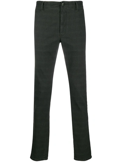 Incotex Checkered Tailored Trousers In Grey