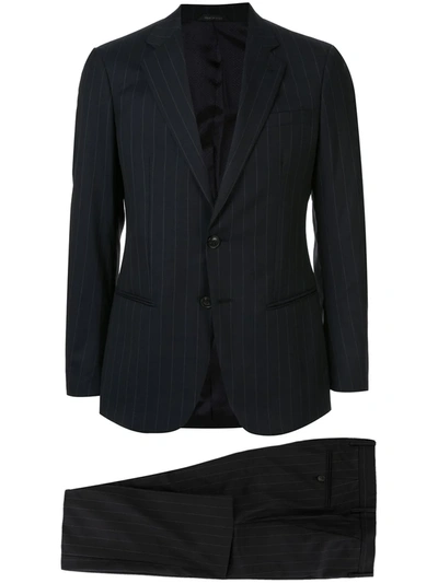 Giorgio Armani Two-piece Pinstripe Formal Suit In Blue