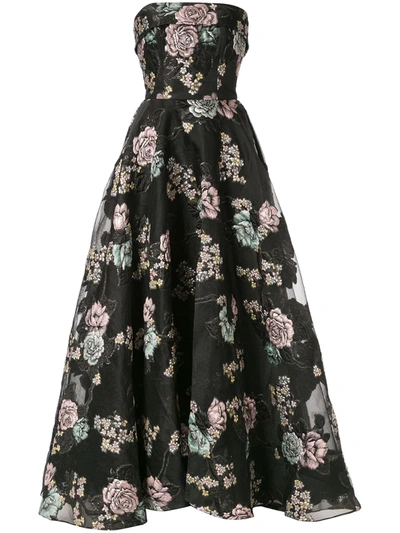 Bambah Magda Floral Gown In Black