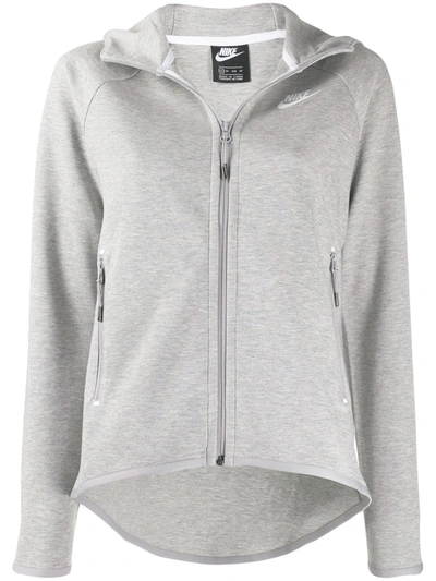 Nike Zip-up Cape Hoodie In Grey