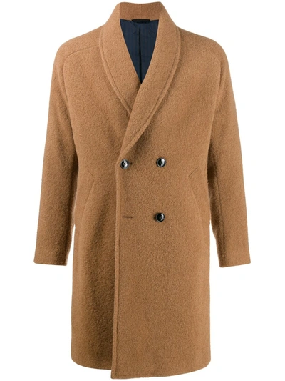 Mp Massimo Piombo Robbie Double-breasted Alpaca Coat In Brown