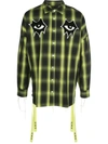 Haculla Signature Eyes Checked Shirt In Acid Green