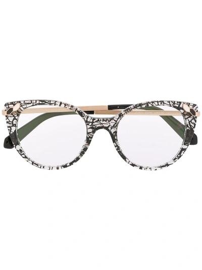 Bvlgari Cat Eye Transparent Glasses In Black