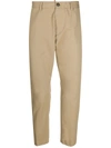 Dsquared2 Cropped Chino Trousers In Neutrals