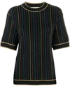 Gucci Stripe Knitted Top In Black