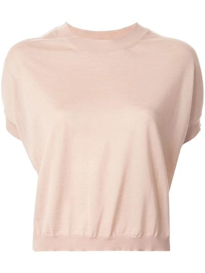 Marni Crew-neck Cashmere Top In Pink