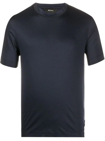 Z Zegna Short Sleeve Stretch Fit T-shirt In Blue