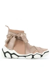 Red Valentino Ballerina Sock Sneaker In Nude