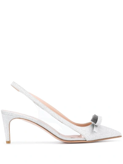 Red Valentino Redvalentino Sandie Bow Detail Pumps In Silver