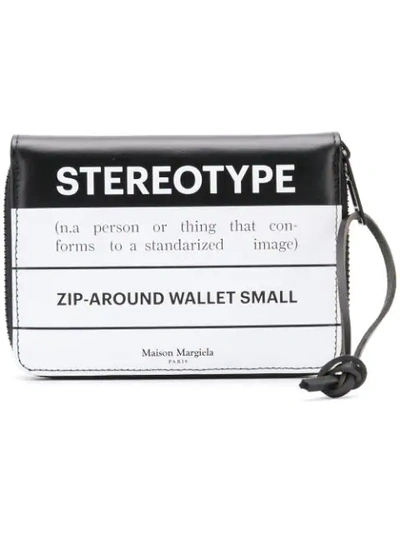 Maison Margiela Stereotype Print Wallet In Black