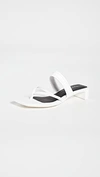 Rag & Bone Colt Mid-heel Square-toe Slide Sandals In White