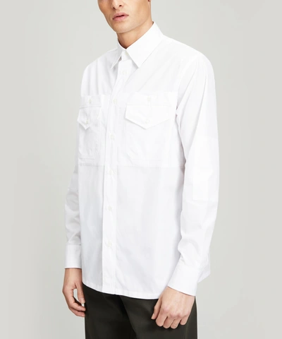 Marni Double Pocket Oversized Shirt In White