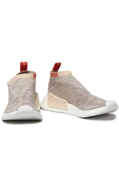 Adidas Originals Nmd Cs2 Rib-trimmed Stretch-knit Sneakers In Light Gray