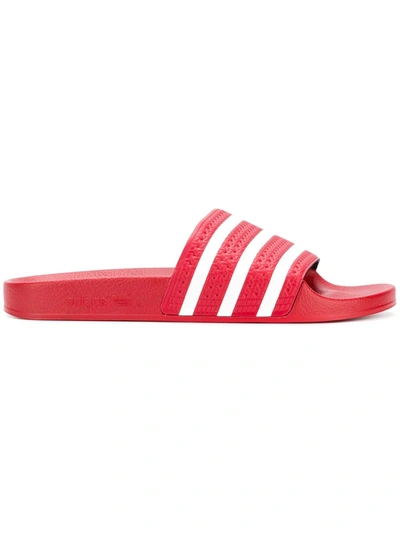 Adidas Originals Adilette Sliders In Red 288193 - Red