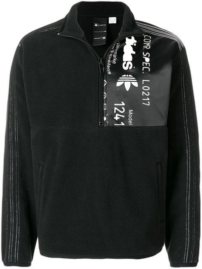 Adidas Originals By Alexander Wang Opening Ceremony Polar Half-zip Pullover In Black