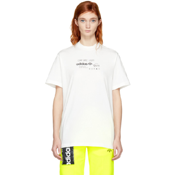 Adidas Originals By Alexander Wang Adidas By Alexander Wang Graphic Tee In  White | ModeSens