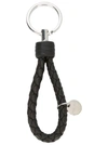 Bottega Veneta Intrecciato Leather Key Fob In Brown