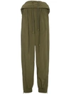 Y/project Double Layer Waistband Sweat Pants In Green