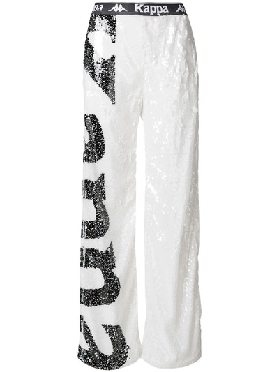 Faith Connexion Sequin Track Trousers In White