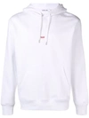 Helmut Lang Taxi-print Hooded Cotton Sweatshirt In White