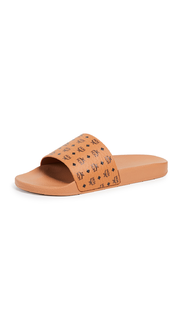 mcm tan slides