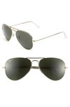 Ray Ban 'polarized Original Aviator' 58mm Sunglasses - Gold/ Green P