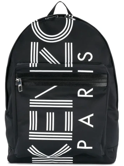 Kenzo Men's Logo Nylon Backpack In Black