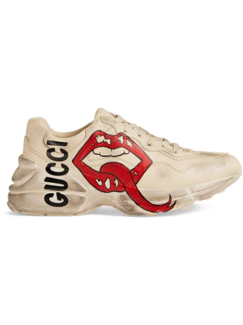 men's rhyton sneaker with mouth print