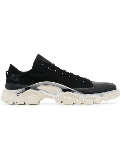 Adidas Originals X Raf Simons Detroit Runner Sneakers In Black,white,silver