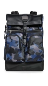 Tumi Alpha Bravo London Roll-top Backpack In Blue