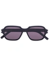 Saint Laurent Square Frame Sunglasses In 黑色