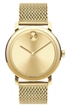 Movado Bold Evolution Stainless Steel Bracelet Watch In Gold