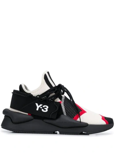 Y-3 Kaiwa Knit Chunky Sneakers In Black