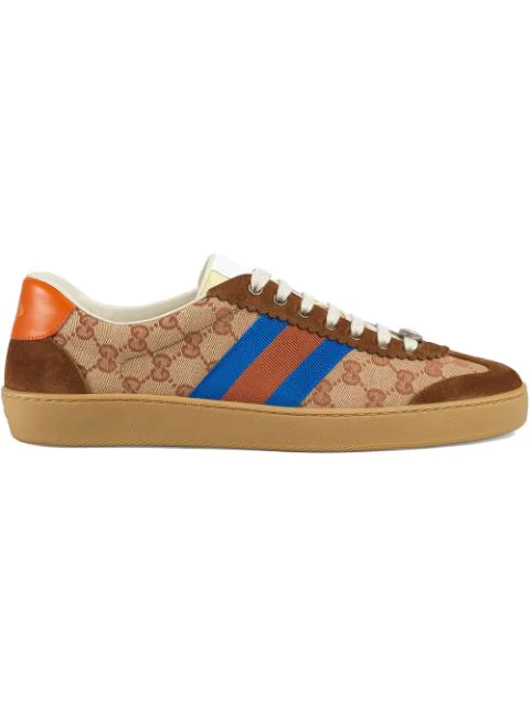 gucci leather and suede web sneaker