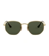Ray Ban Ray-ban Unisex Icons Hexagonal Sunglasses, 51mm In Gold/gray Solid