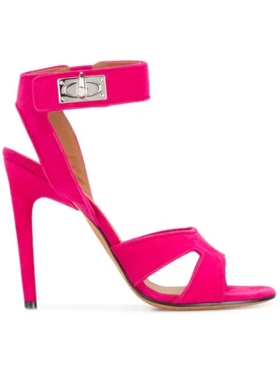 Givenchy Shark-lock Sandals In Pink