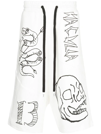 Haculla Mixed Mania Track Shorts In White