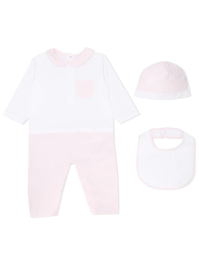 Fendi Three-piece Babygrow Set In White