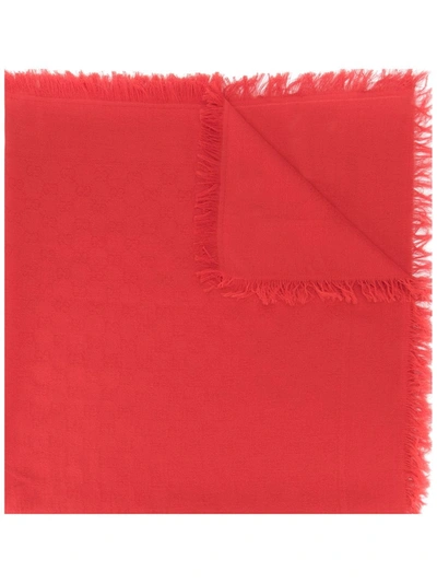 Gucci Kids' Gg Supreme Scarf In Red