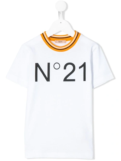N°21 Teen Logo Print T-shirt In White
