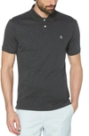 Original Penguin Daddy-o Pima Cotton Blend Slim Fit Polo Shirt In Dk Charcoal Heather