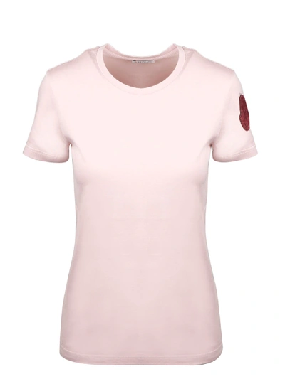Moncler Short Sleeve T-shirts In Pink