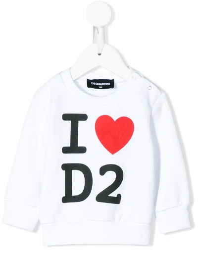 Dsquared2 Babies' Kids Sweatshirt With Print In White